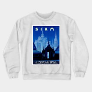 Vintage Travel Poster Siam Crewneck Sweatshirt